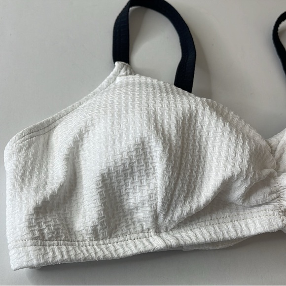 Jantzen Bikini Swim Top White Black Size 6 - Picture 2 of 13